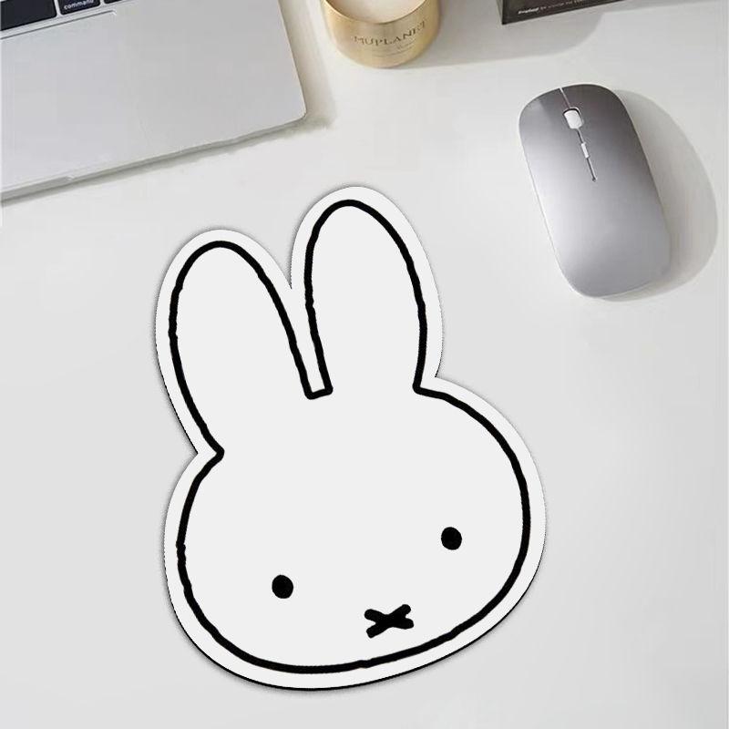 Miffy Mouse Pad Kawaii Cartoon Tech Surface with Non-slip Rubber Base for Office & Home Accessories Multi-functional Desk Mat