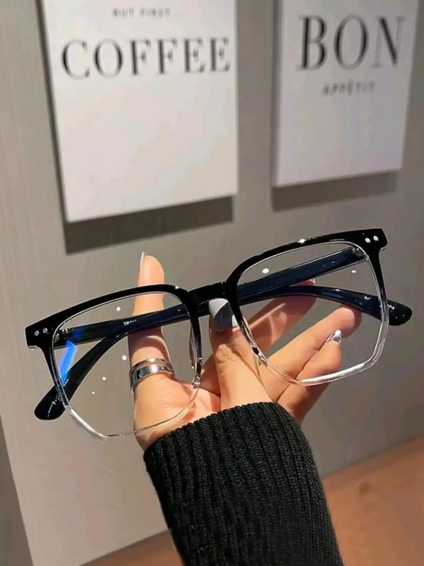 Summer Street Trend Minimalist Eyeglasses, Fashion Frames Eyeglasses, His and Hers Gifts, Casual Large Square Frame Glasses, Fashion Accessories, Fashion Accessory Eyewear, Everyday Eyewear, Lightweight Eyewear