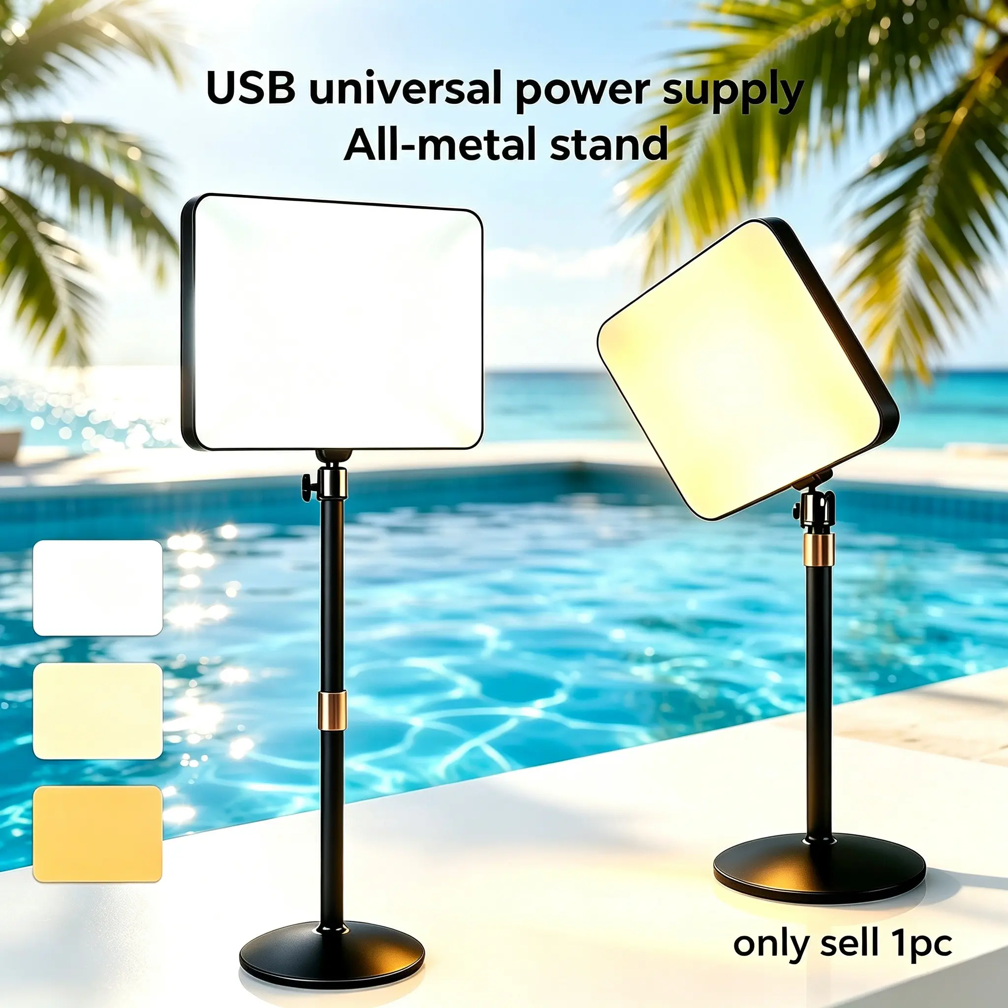 Integrated Heavy-Duty Base Flat Diffused Light, Adjustable Metal Stand, Live Streaming Shop Photography, Photoshoot Light, LED Lighting Pl-26 Model