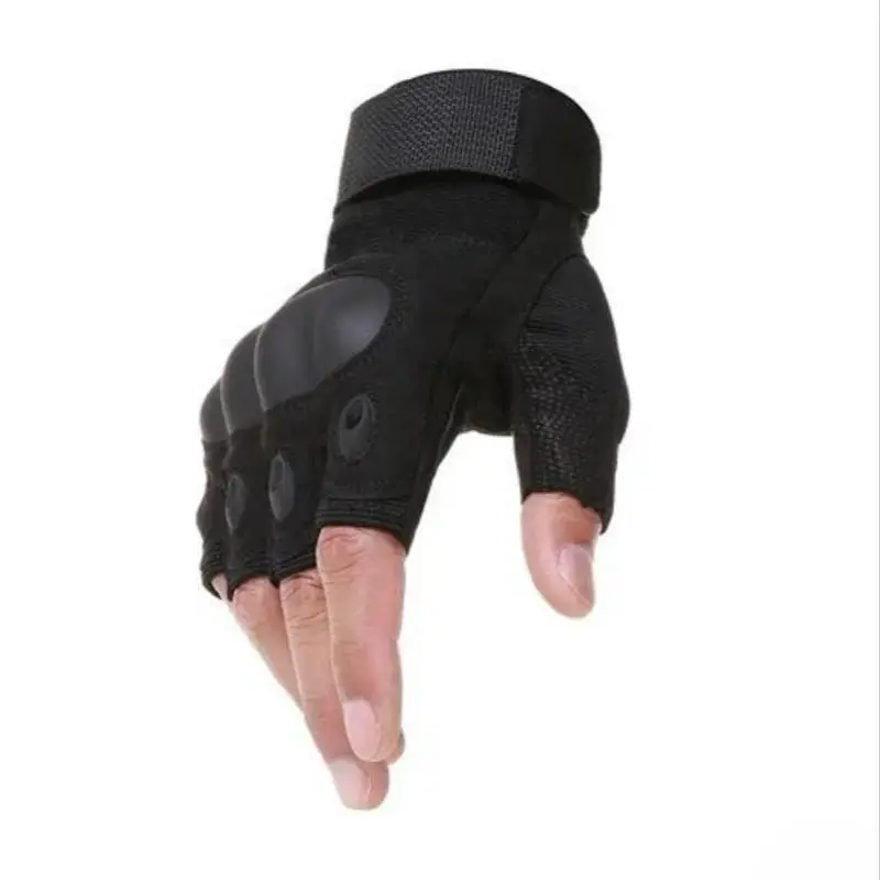 Men's Military Tactical Half-Finger Sports Gloves - Adjustable Protective Gear for Shooting, Motorcycle Riding, Hunting - Outdoor Bag Accessory