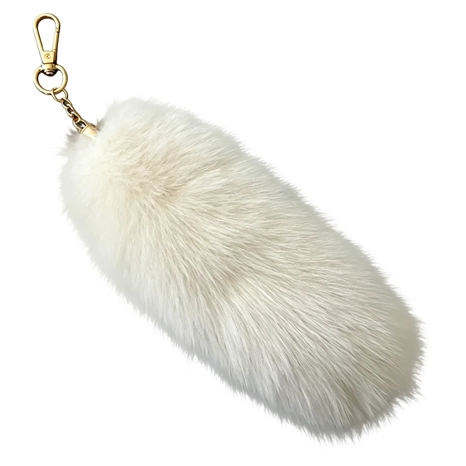 Faux Fox Fur Car Keychain Pendant, Plush Bag Accessory, Cool Keychains, Stylish and Durable Design, Perfect Gift for Animal Lovers