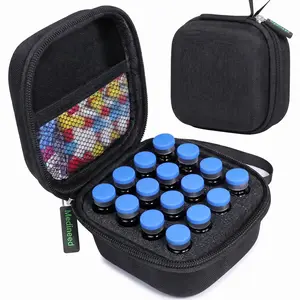 16 Slots Peptide Case for Fridge, Insulin Vial Protector Case - Peptide Vial Holder Fits 1-3ml Vials, Glp-1 Storage, Insulin Vilas Holder，Organizer Bag for Diabetics Daily Use and Trips