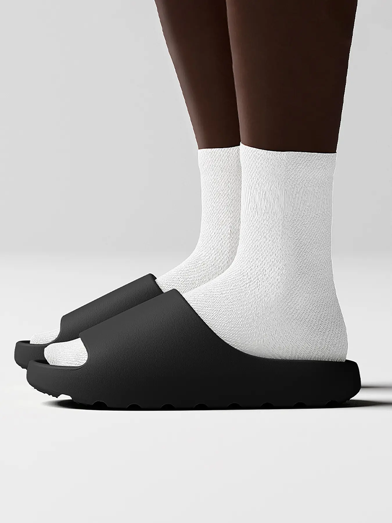 Men's Casual Plain‑Color Slide Slippers, Lightweight Comfort Soft Non‑Slip Footwear for Home, Indoor & Outdoor Daily Wear