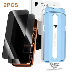 2-Pack Privacy Screen Protector for iPhone 17/16/15/14/13 Pro Max/Plus/Air/E - Full Coverage 28° Anti-Spy Tempered Glass, 9H Hardness, Bubble-Free Installation