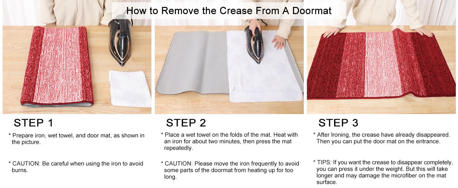 Indoor Door Mat, 36x24 Non-Slip Absorbent Dirt Trapper, Low-Washable Inside Entrance Front Mat, Sturdy Soft Doormats for Entryway, Burgundy Indoor Door Mat, 36x24 Non-Slip Absorbent Dirt Trapper, Low-Washable Inside Entrance Front Mat, Sturdy Soft Doormats for Entryway, Burgundy