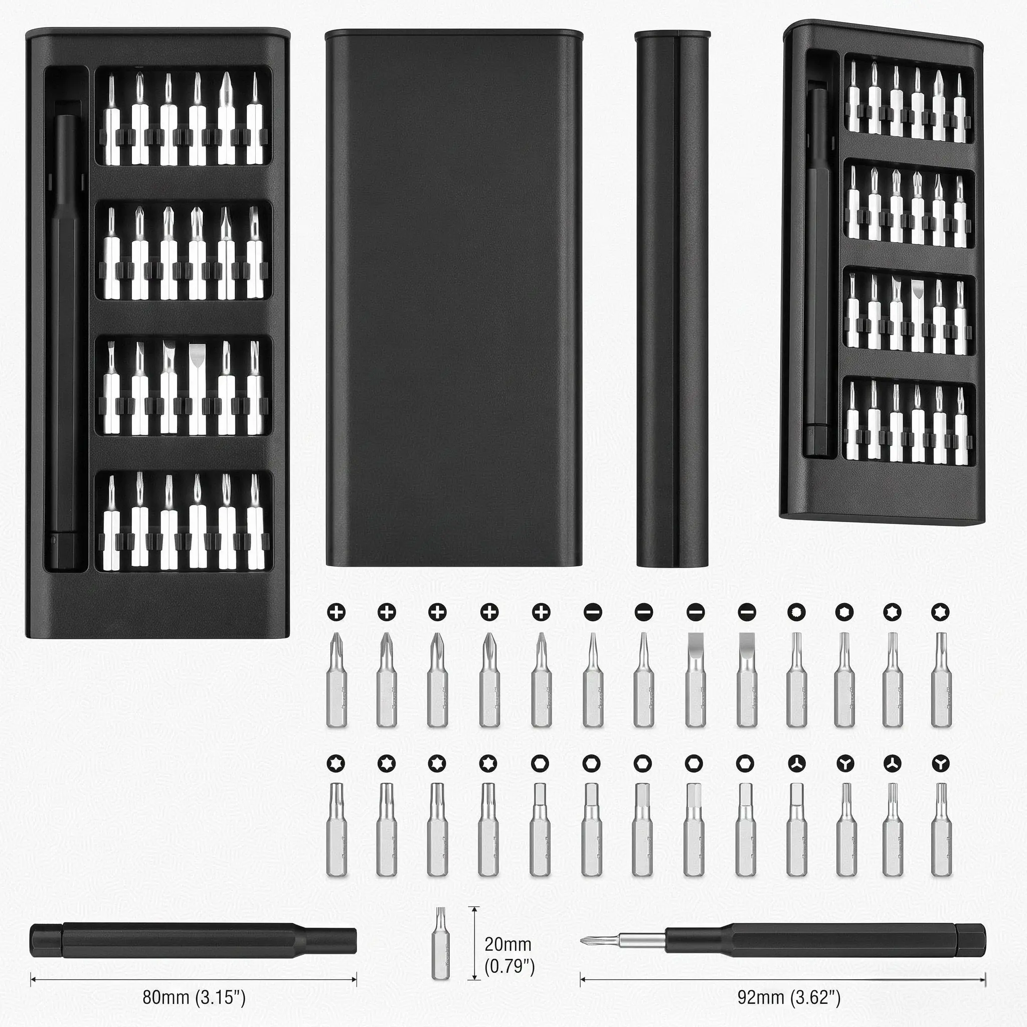 24-In-1 Screwdriver Set with Prying Tool, Ideal for Home Repair, Electronics Maintenance, Toy Fixing, Compact and Versatile