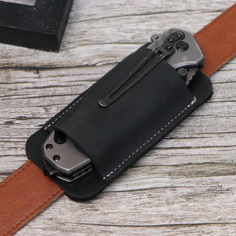 Leather Knife Case, Lightweight Foldable Knife Sheath, Knife Holder for Belt, Multifunctional Outdoor Sports Accessories, Portable Tool Accessories, Survival Gear, Camping Tools, Outdoor Survival Supplies, Survival Equipment Set