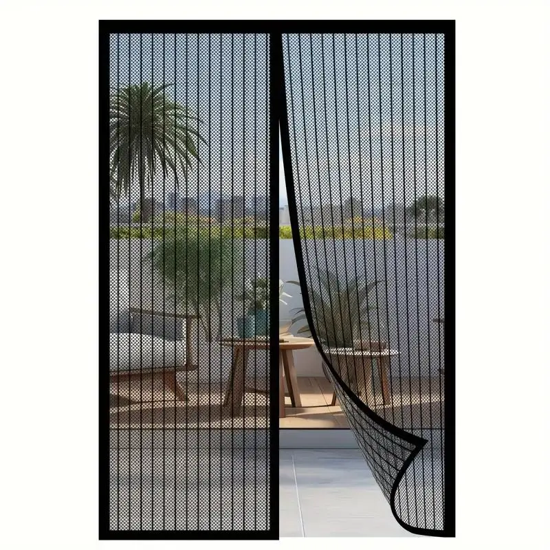 Self-Sealing Bug-Proof Mesh Partition Door, Hands-Free Screen Door, Exterior Door, Sturdy Durable Pet & Kid Friendly, 36x82 and 39x82 Inches