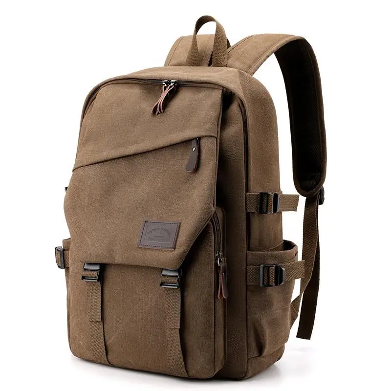 Mens Large Capacity Travel Backpack Multi Compartment Adjustable Shoulder Straps