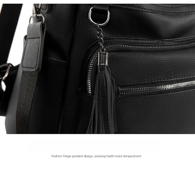 Vintage PU Backpack Casual Large Capacity Women's Backpack