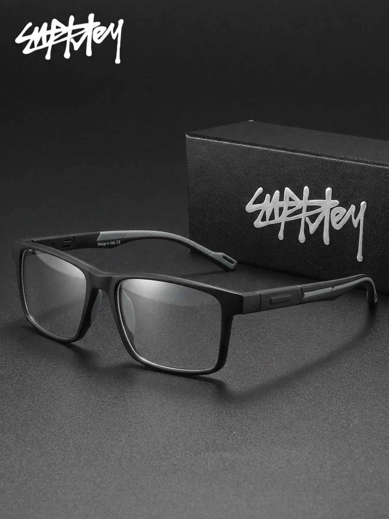 SUPKLEY  Youth Glasses Men Women Square Clear Lens Sport Style Daily Wear School Eyewear