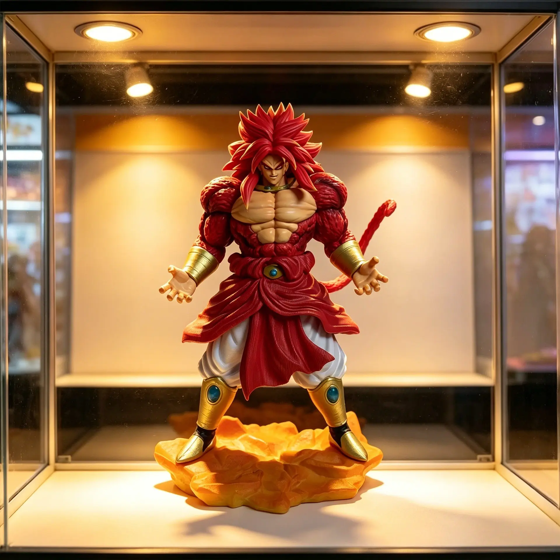 Dragon Ball Broly Gk Super Saiyan Statue, Anime Collectible Model, Desktop Ornament, Trendy Figurine, Action Figure Statues, Perfect for Fans