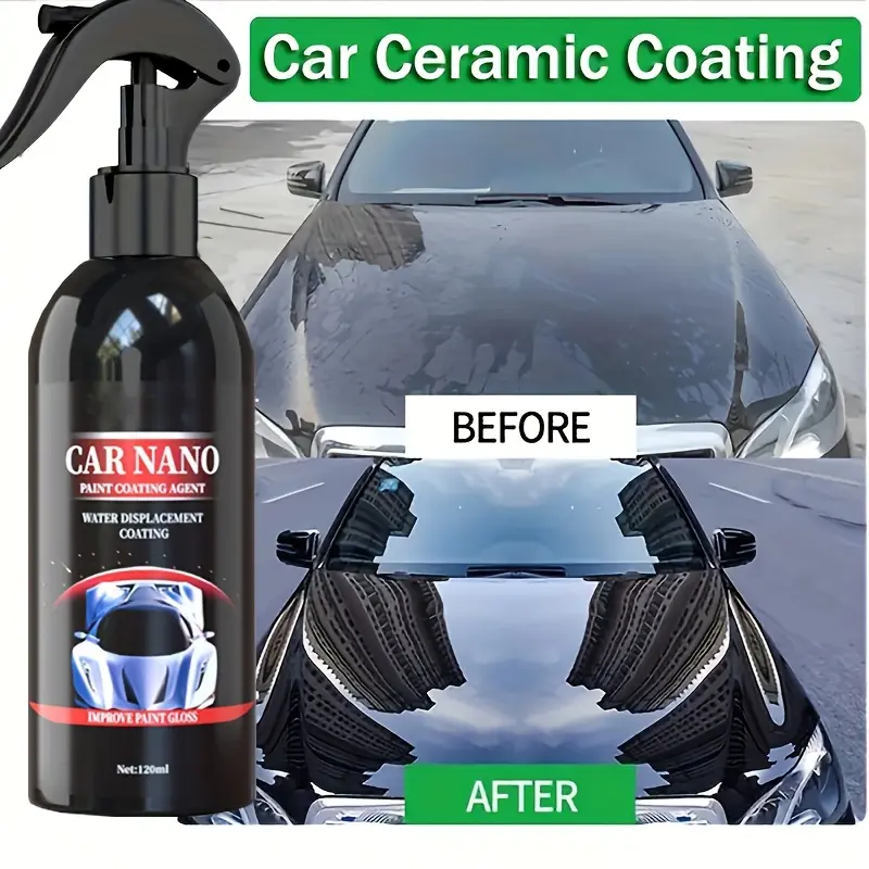 Ultimate Nano Ceramic Coating Agent Spray - Ultimate Car Paint Protection & Hydrophobic Glass Treatment, Ceramic Coating for Cars, Waterproof, Nanotechnology Coating