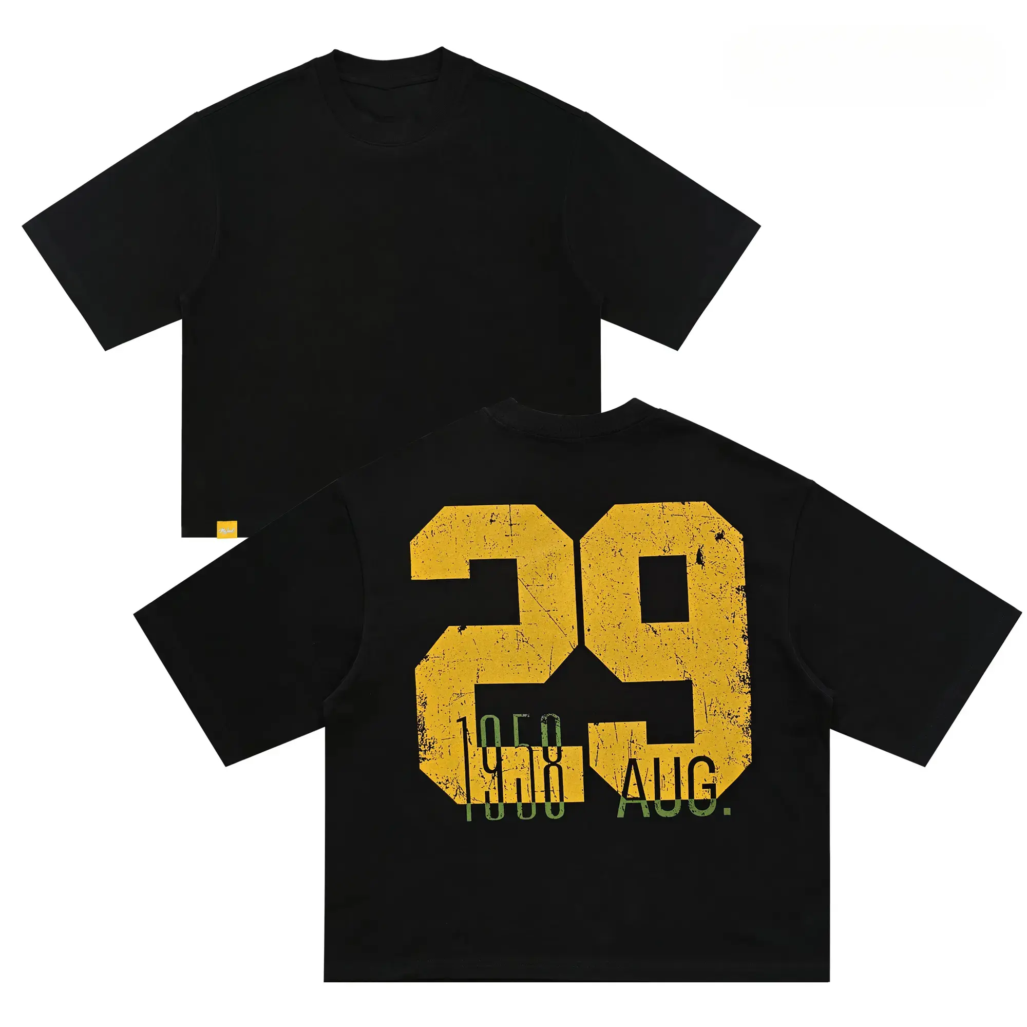 12oz Max Heavyweight Cropped Tee, Cotton, Casual Crewneck Tshirt, Mens Graphic Tees, MeJend Boxy tee, Thick Fabric tshirt