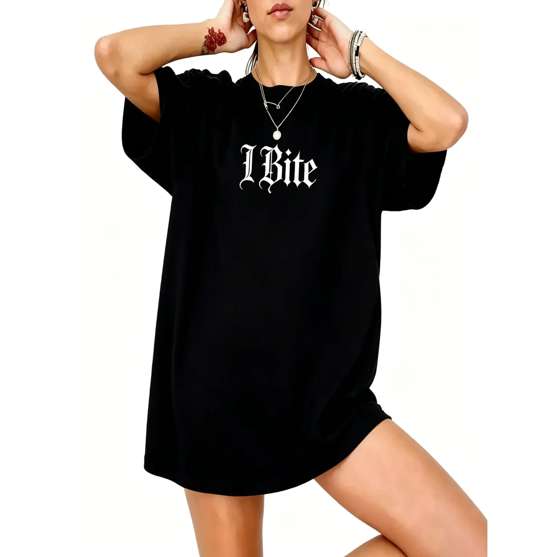I Bite T-shirt, Unhinged Shirts, Weird Gift for Friend/ Him/ Her, Dark Humor Tee, Offensive Shirt, Funny Tees, Goth Tee