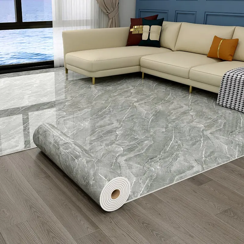 40cm*300cm(15.75in*118.11in), One Roll Extra Thick Marble Floor Decals, Made of Vinyl Wallpaper, Peel-And-Stick, Easy to Clean And Maintain, Perfect for Home Decor, Flooring Peel And Stick Waterproof
