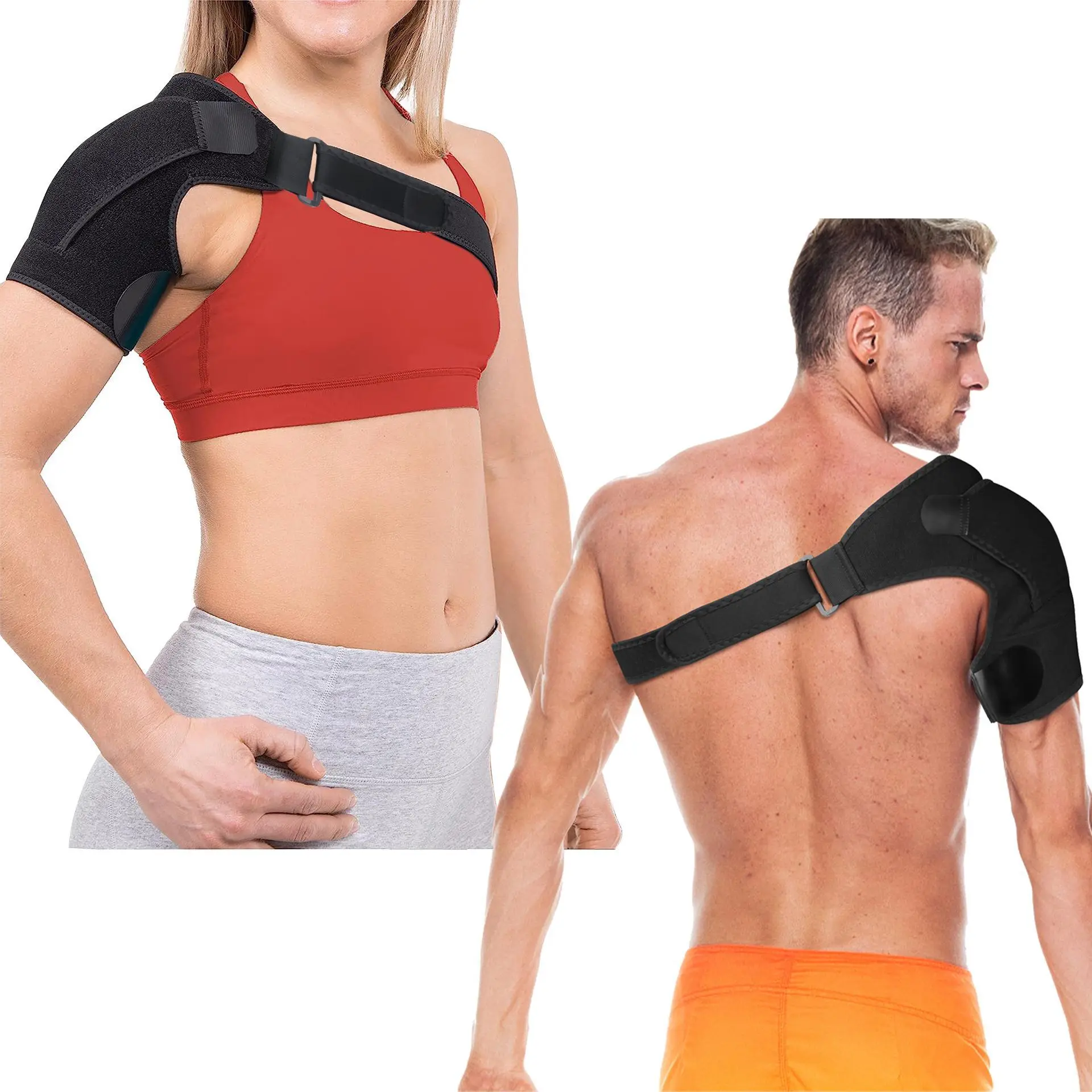 Adjustable Shoulder Support, Rotator Cuff Compression Sleeve, Fits Both Left and Right Arms, for Shoulder Pain Relief, Injury Recovery, and Sports summervibes