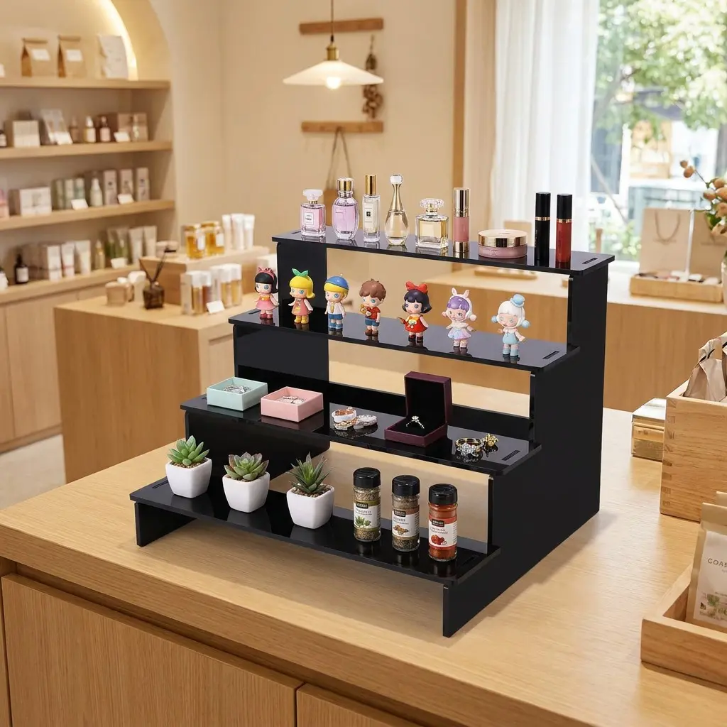 Perfume Organizer Rack, Cologne Perfume Stand, Fashion Display Stand for Skincare, Perfumes, Small Statues, Multifunctional Bathroom Desktop Cabinet Storage Accessory
