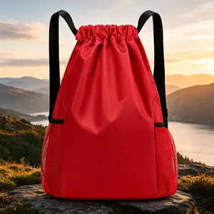 Ventilated-Patterned Rattan Rope Backpack with Adjustable Shoulder Straps And Waistband, Equipped with Side Mesh Pockets, Ideal Gym, Yoga, School, Beach, And Daily
