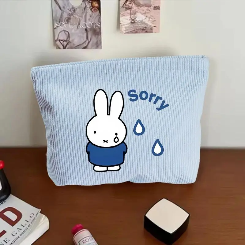 Rabbit Miffys Cosmetic Bag Cute Cartoon Women Makeup Clutch Bags Portable Travel Beauty Storage Pouch Girl Student Pencil Pouch