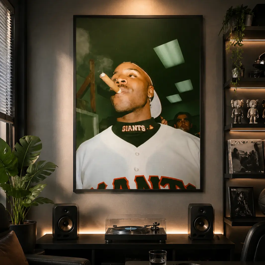 Vintage Baseball Athlete Canvas Poster, Retro Sports Wall Art Print, Baseball Bracket Style Room Decor for Bedroom Office Man Cave, Sports Fan Gift