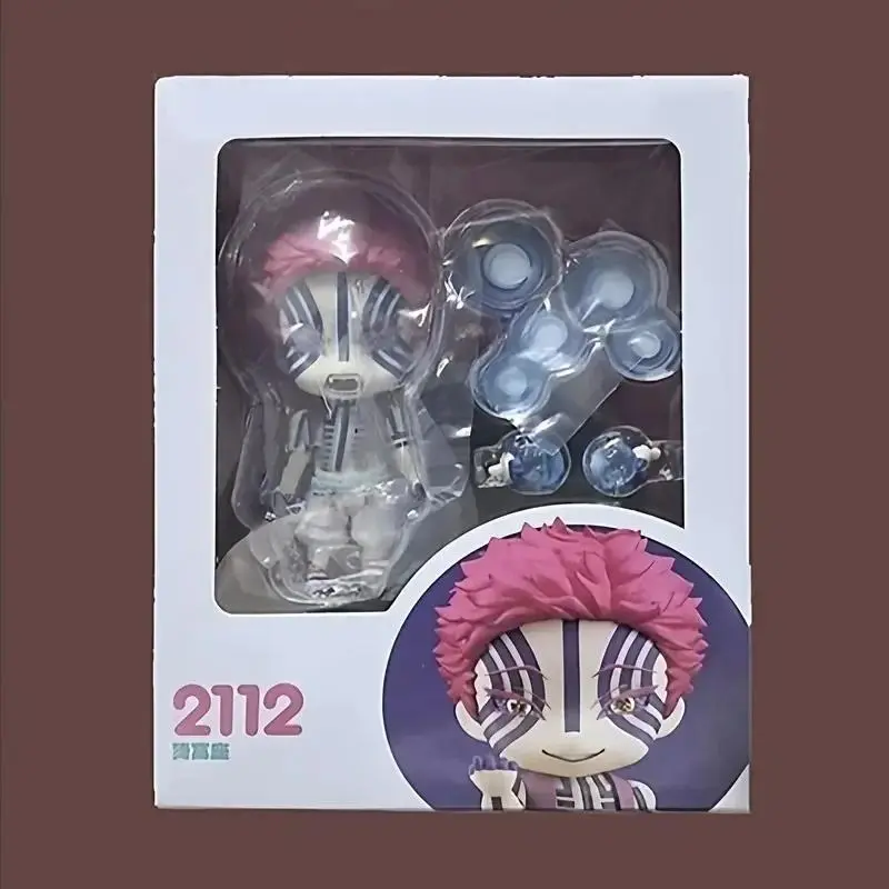 2026 New Item Anime Demon Slayer Series GSC Nendoroid 2112 Akaza Q-Version Single Figure - 3 Face Swap Collectible Action Model Toy, Desktop Decor, Boy Gift, Anime Series