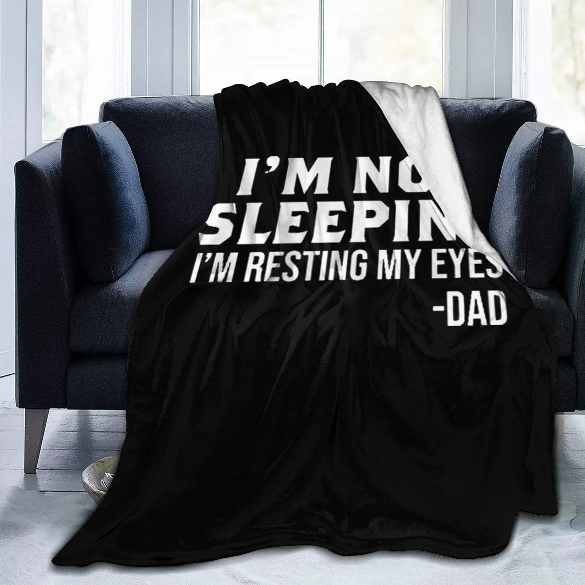 Im Not Sleeping Ultra-Soft  Fleece Blanket Anti-Pilling Flannel Sleep Comfort Sofa Blanket
