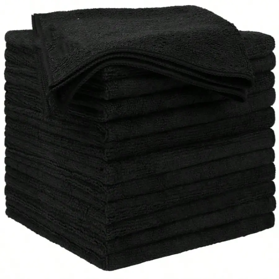 12 Pcs Microfiber Dish Cloths, Best Kitchen Cleaning Cloth, Kitchen Cleaning Towels, Highly Absorbent, Reusable, Ideal for Home & Glass Cleaning, 9.8x9.8 Inches