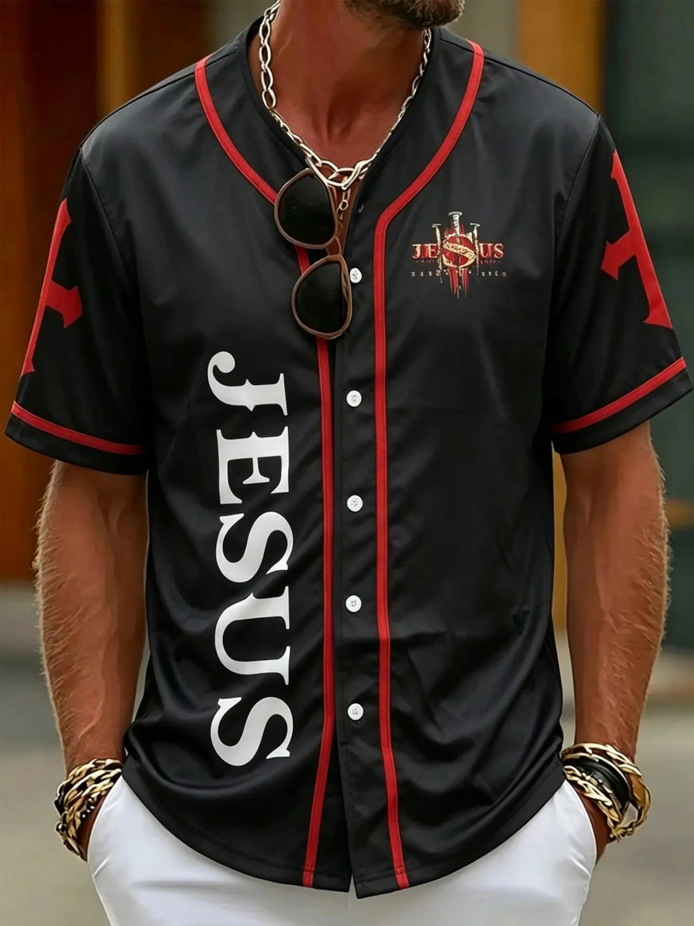 Men's and youth baseball uniforms, baseball jerseys with lion and letter patterns, suitable for parties, games and outdoor activities, Sports Jersey
