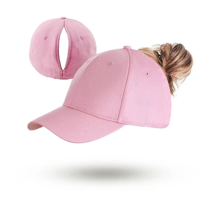 Women's Lightweight Plain Magnetic Closure Ponytail Cutout Baseball Cap - Adjustable, Breathable, Casual Sports & Outdoor Hat for Everyday, Beach Days, Street Use, Universal All-Season Wear