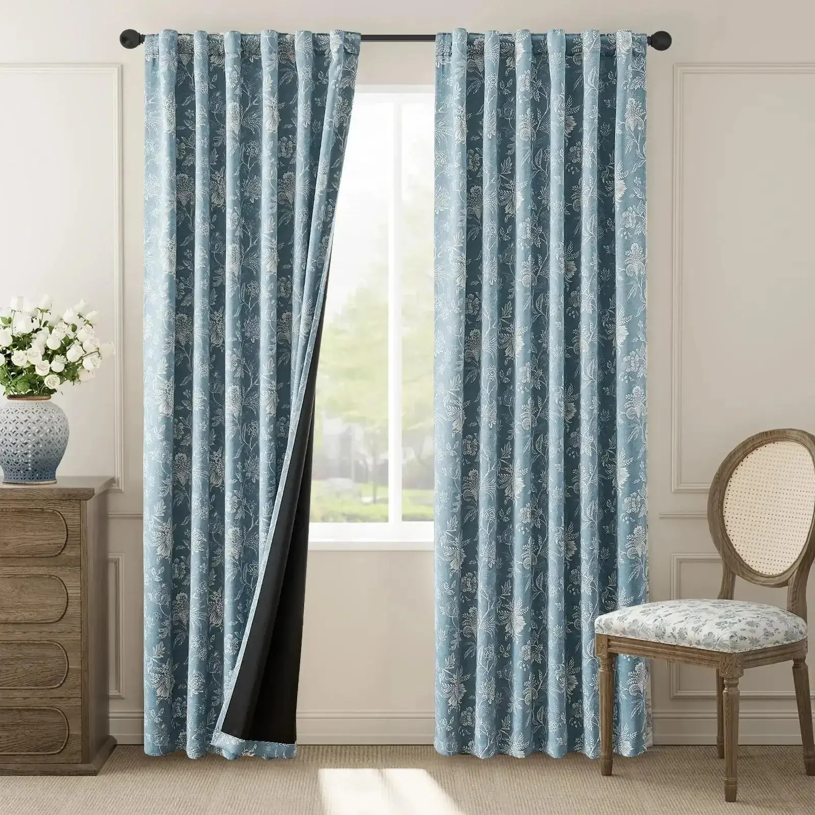 Rosewood Toile Curtains
