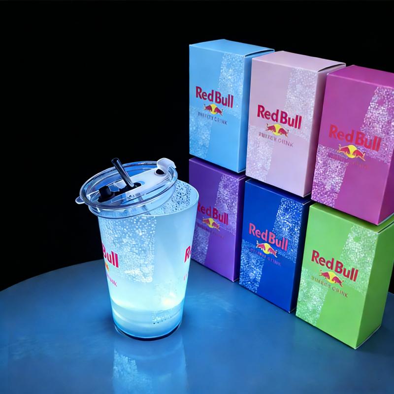 Bar Party Essential 14oz Luminous LED Cup Custom Color Free Straw & Lid Easy Clean Premium Drinkware