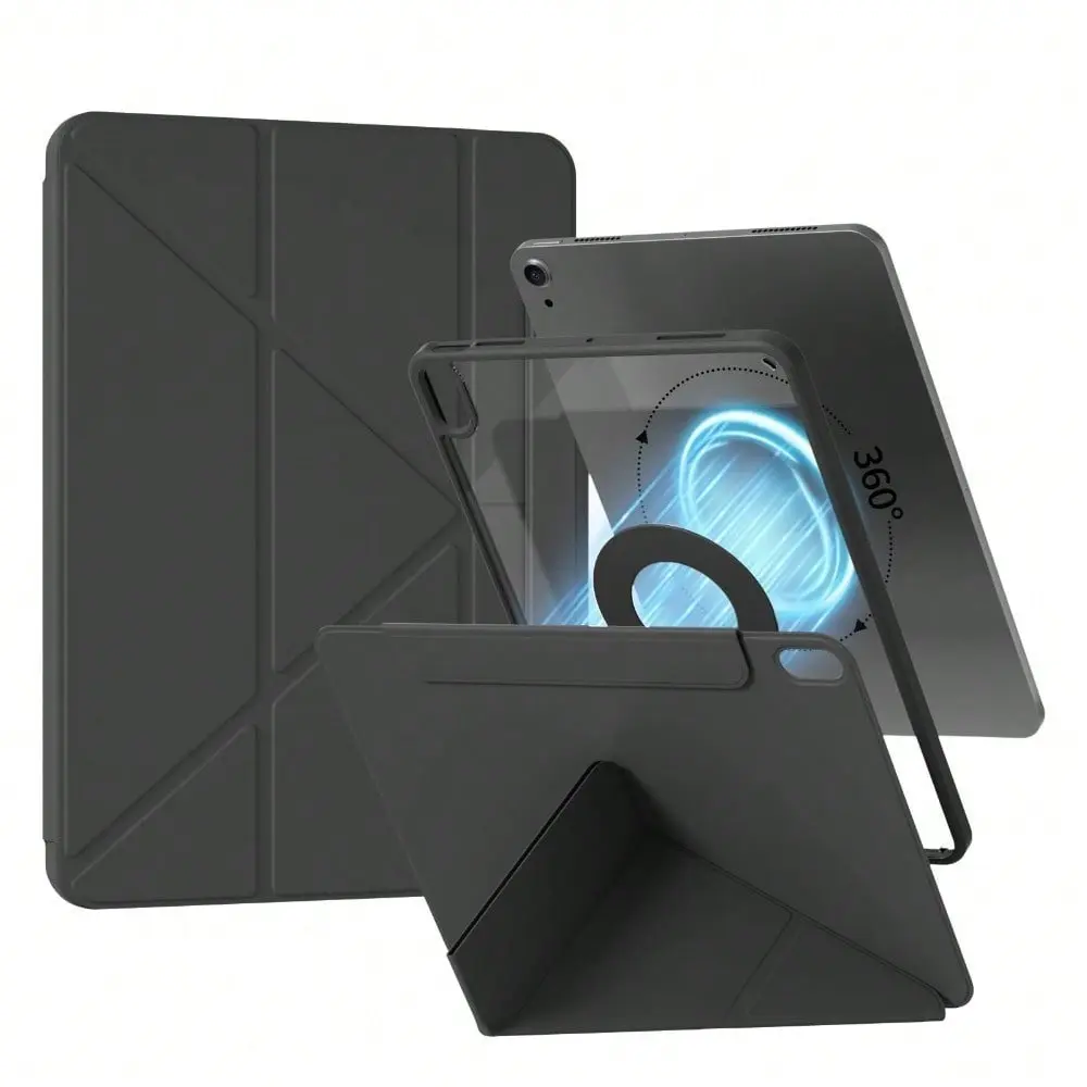Magnetic Case for 11 Inch (A16 ) 2025 Generation 11th / 10.9 Inch 2022 10th,11 Inch 2026 12th Gen, Air 11"/13", Pro 11"/13", Air 5/4 10.9", Air 3 10.5", 9th/8th/7th 10.2" MINI6/7/8, Detachable Case with Clear Hard Back, Trifold & Y Stand, Auto Wake/Sleep,
