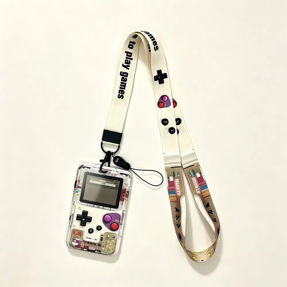 Game Time ID Badge Holder Neck Strap Lanyard, Certificate Stand Bus Card Protector, 2D Design, Secure Your Essentials