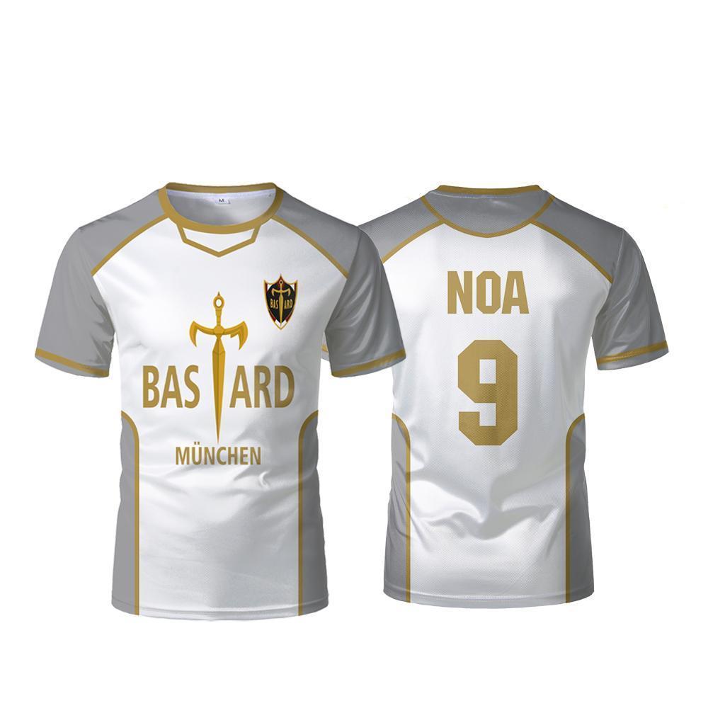 Blue Lock Bastard München Jersey Japanese Anime Kaiser Isagi Cosplay Unisex Football T-shirt Sports Casual Breathable Kid's Tops