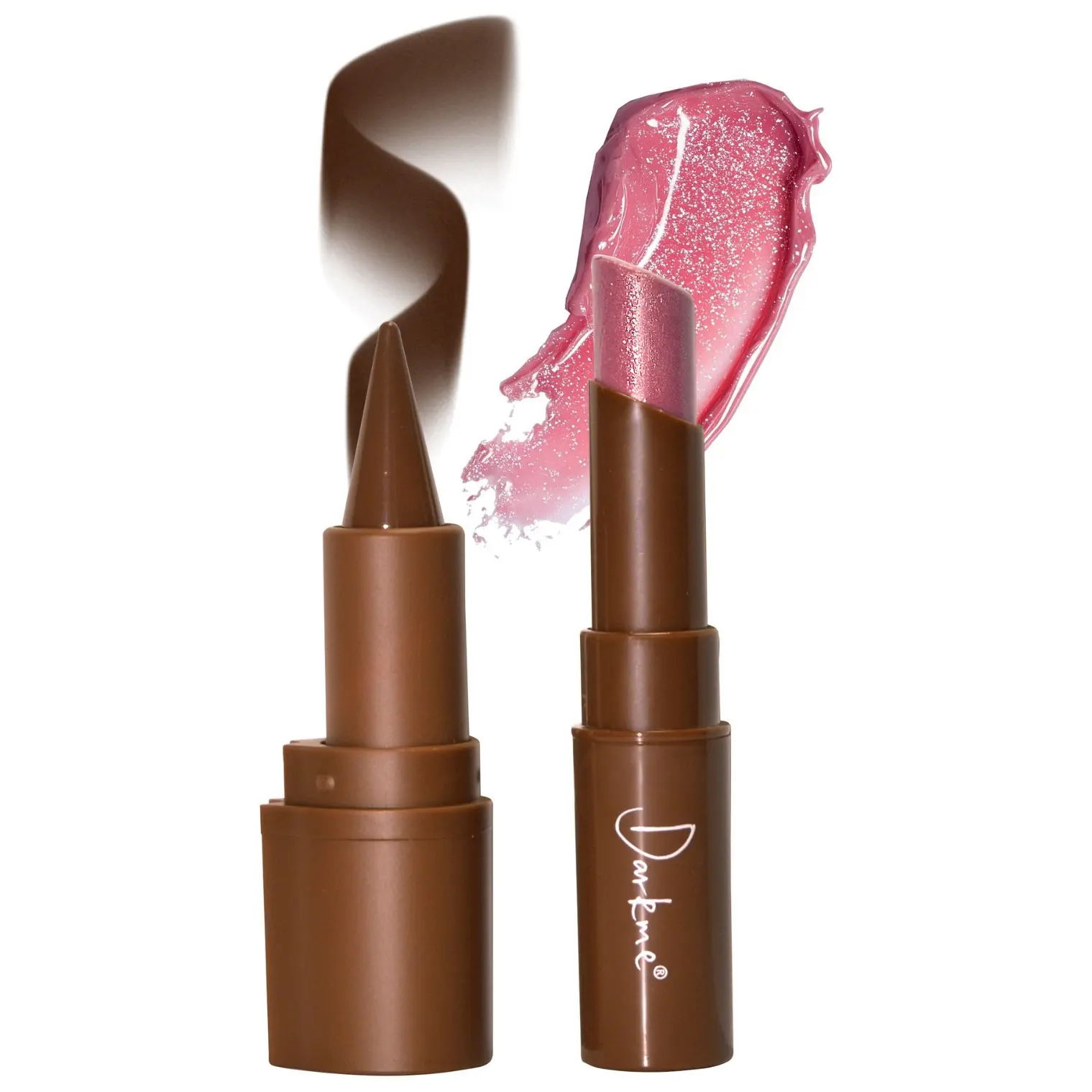 2-in-1 Double-Ended Wonder! Precision Eyeliner, Lip Liner & Matte Lipstick in One - Long-Lasting Chocolate Shades with Pearly Finish Makeup Cosmetic