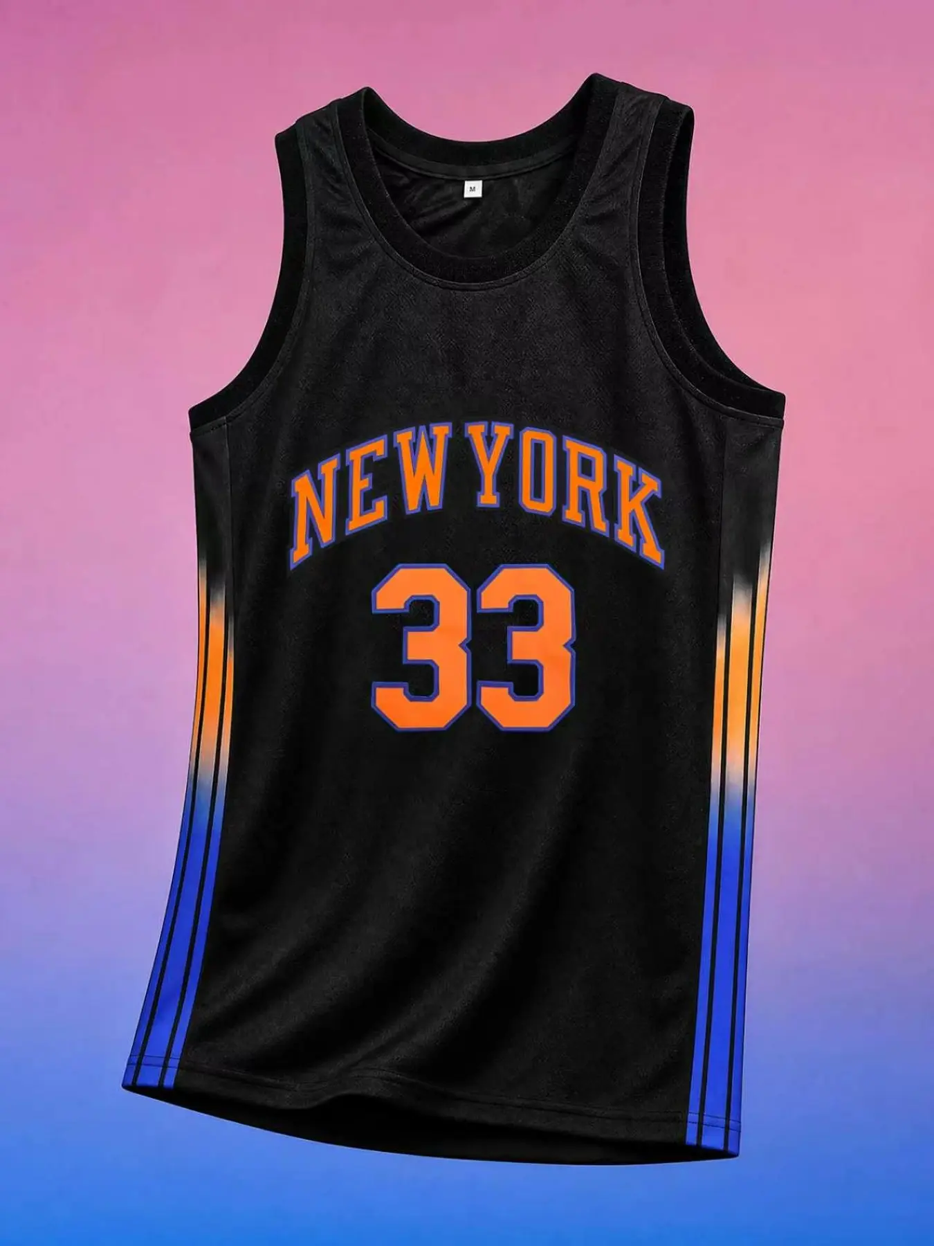 New York 33 Retro Stitched Jersey | Men Women Athletic Top Sporty Sports Top Breathable Mesh Basketball Top Basketball Gear