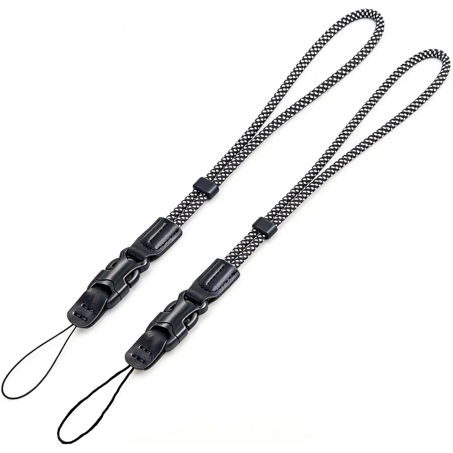 2-Pack Durable Quick-Release Phone & Camera Wrist Straps - Heavy-Duty Synthetic Braided Lanyards with Detachable Buckle for Photography, Cycling, Commuting, High Load Bearing, Nylon Braid