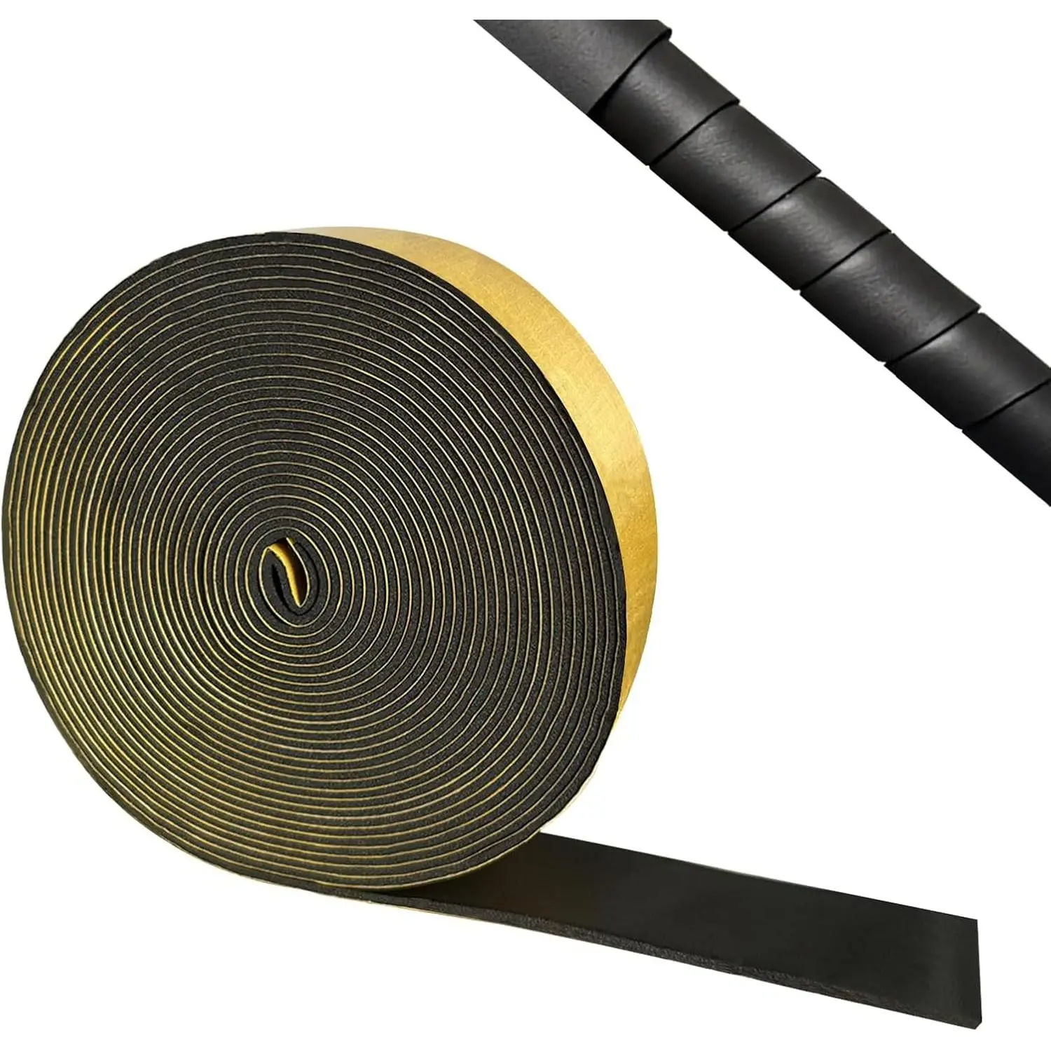 Self Adhesive Pipe Insulation Wrap Foam Tape 1/8" Thick x 2" x 33 Feet Foam Pipe Insulation Wrap Pipe Tape, AC Line Insulation Tube Cover for HVAC, Indoor and Outdoor Pipes, Protection