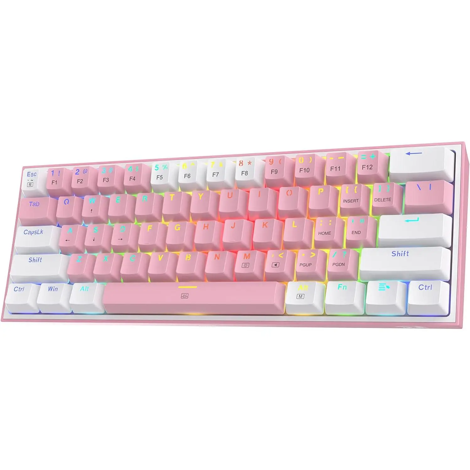 K617 Wired 60% Compact Hot-Swap RGB Gaming Mechanical Keyboard | 61  Design for  Room to Aim, Swap- Socket for Mod,  20-Mode Lighting Hype Vibing, Pro Software Supported