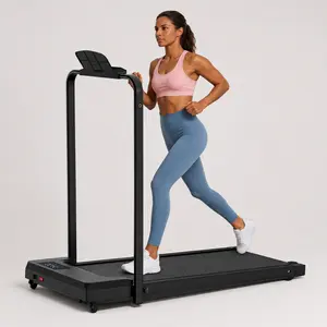2-in-1 Incline Walking Pad Treadmill with Handrail, 0–6% Adjustable Incline, Foldable Under Desk Treadmill for Home Office, for Plus-size and tall People, 6.2 MPH, 300 lbs Capacity, Remote Control & Wheels, Dealsforyoudays