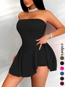 women's plain tube dress, fashion casual sleeveless dress for daily outdoor wear, women's clothing, ladies dress for summer, womenswear, bodycon dresses