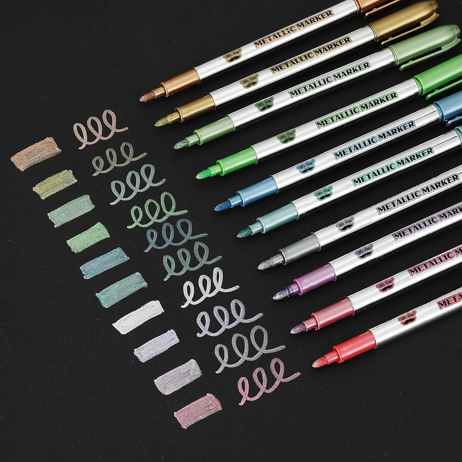 - Metallic  Markers, 10 Colors | Metallic Markers for Black Paper s to Write  Black Paper