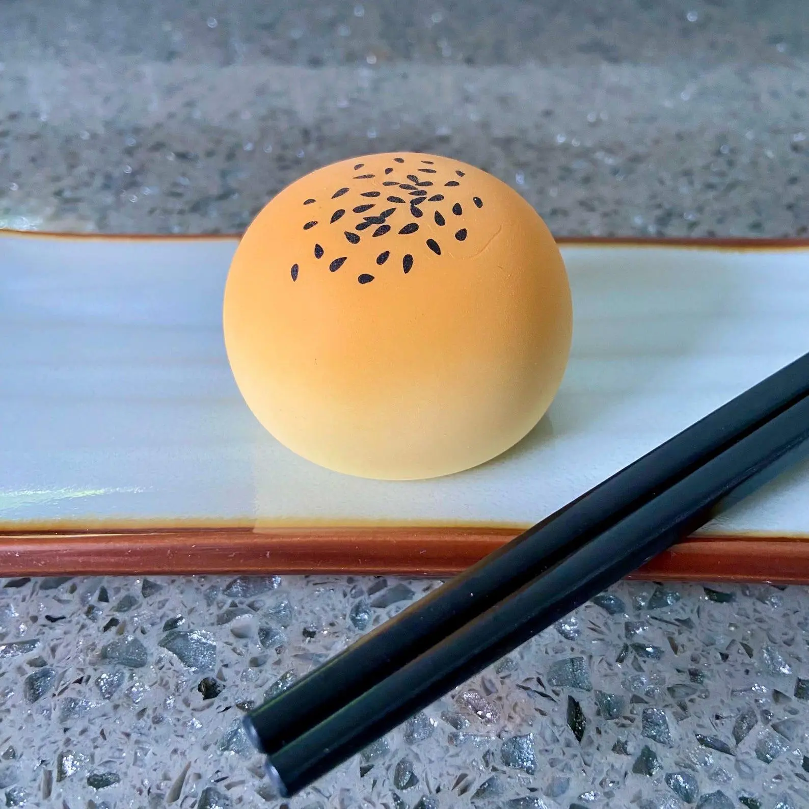 Sesame Bun Mochi Squishy: Imperfect Sensory Fidget Toy