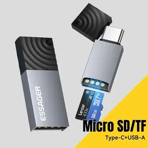 2 in 1 TF SD Card Reader USB 2.0 Memory Card Adapter Smart High Speed Cardreader Convertor for PC Laptop Accessories