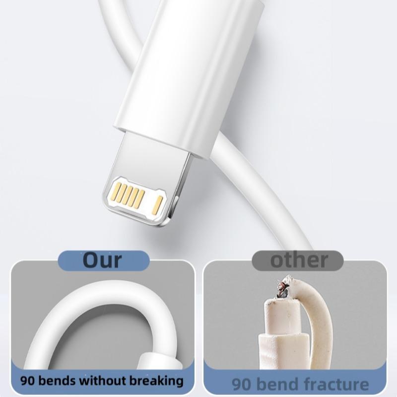 USB Fast Charging Cable, Lightning Connector, Lightning Cord, Durable Charging Cable Compatible with iPhone 14/13/12/11 Pro Max/X/XR/XS/7/8/14 Plus, Phone Accessories, Cellphone, Electronic