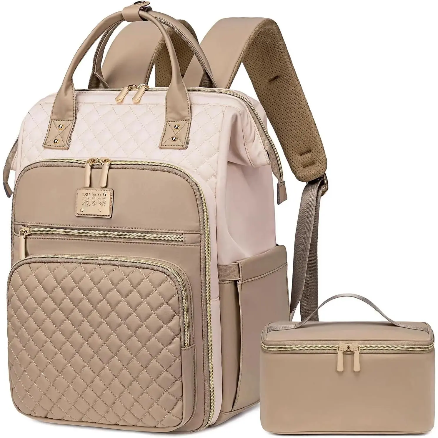 Lunch Backpack for Women, 15.6 inch Laptop Backpacks for Womens, Work Backpacks with Lunchbox,Insulated  pack Cooler,Teacher Nurse Travel Backpack for Women