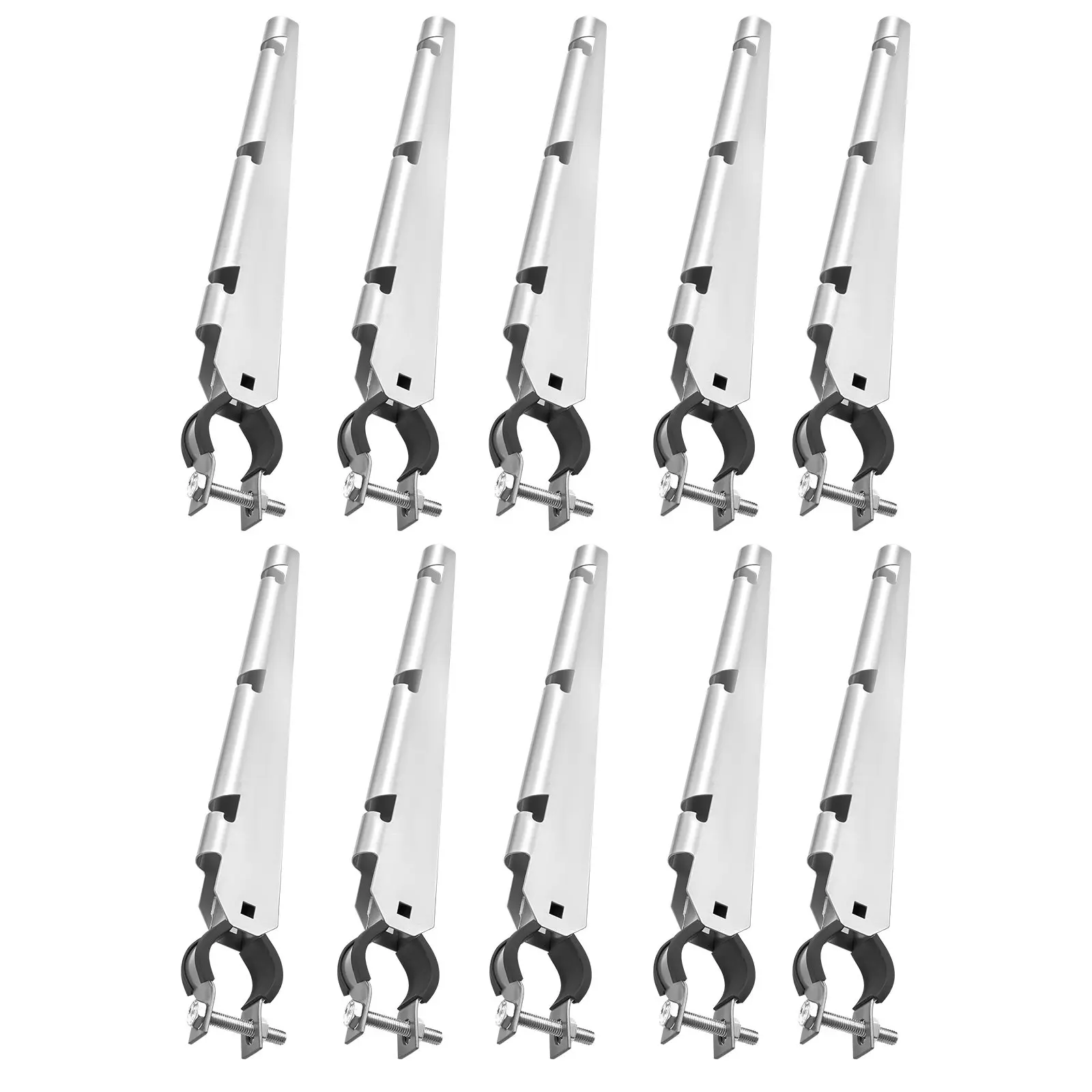【Summerfinds】VEVOR Barbed Wire Arm, 10 Packs 14.8 in Fence Post Extender for 1.3" to 1.5" Chain Link Fences, U Bracket Design, Galvanized Steel Fence Height Extender, Protect Privacy and Prevent Pets Jumping Off