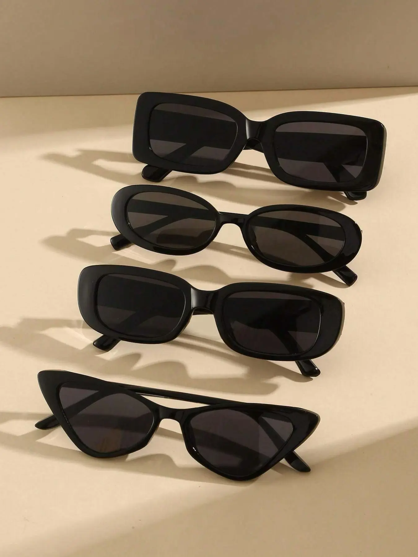 4 Pcs Retro Oval Glasses Set, Fashionable for Teens & Adults, Multi-Functional Daily Use & Photography, Stylish Decorative Lenses
