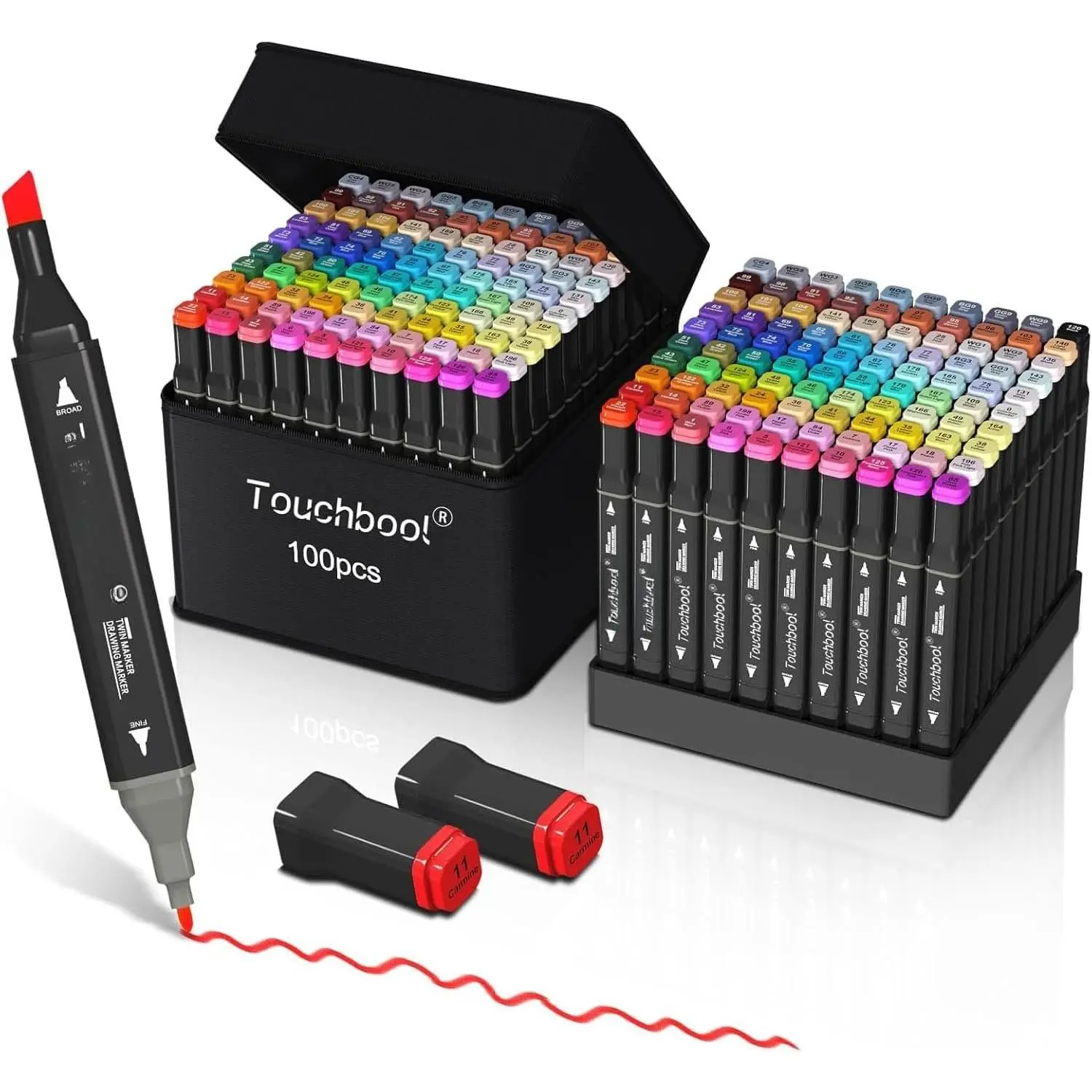 100 Color  Markers, Tip Art Marker Pen, Classic Series  Felt Permanent Markers, Animation Art Sketch Sketching, -based Markers